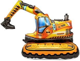 Шар (56''/142 см) Фигура 3D, Экскаватор, 1 шт. в уп.