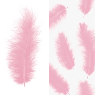 Перья, Премиум, Пыльная роза, 12-15 см, 30 шт.