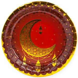 Тарелки (7''/18 см) Восточная сказка, Гранат, Металлик, 6 шт.