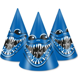 Колпаки, Зубастики, Синий, 6 шт. в упак. 