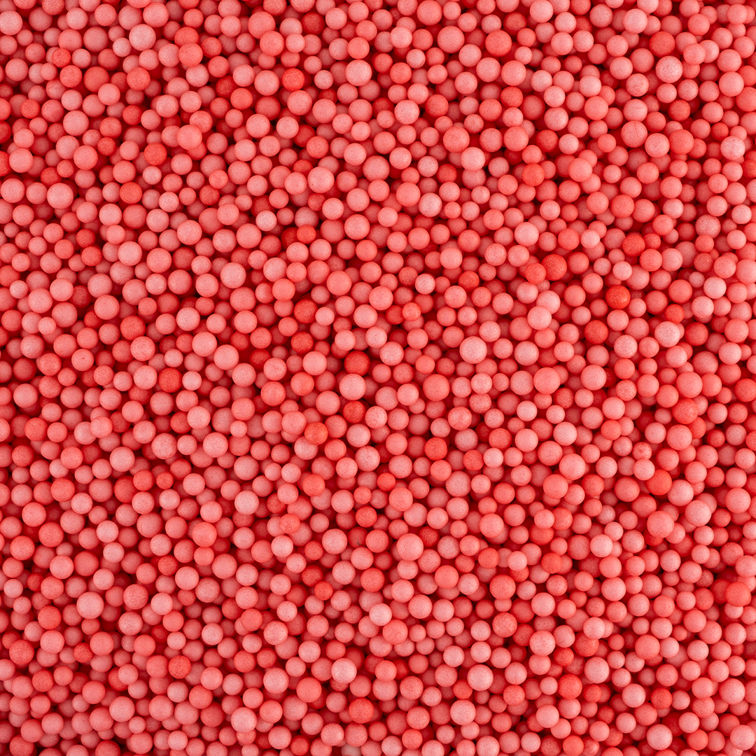 Шарики пенопласт, Красный, 2-4 мм, 10 гр.
