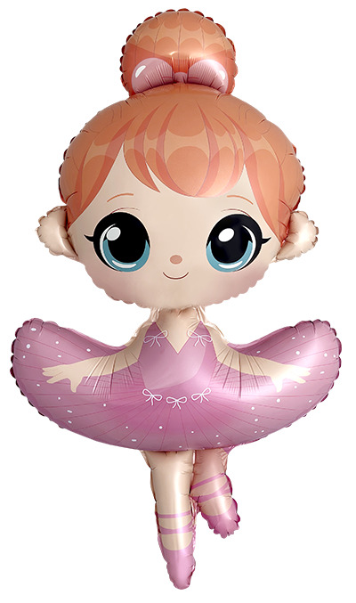 Шар (16''/41 см) Мини-фигура, Балерина, 1 шт.