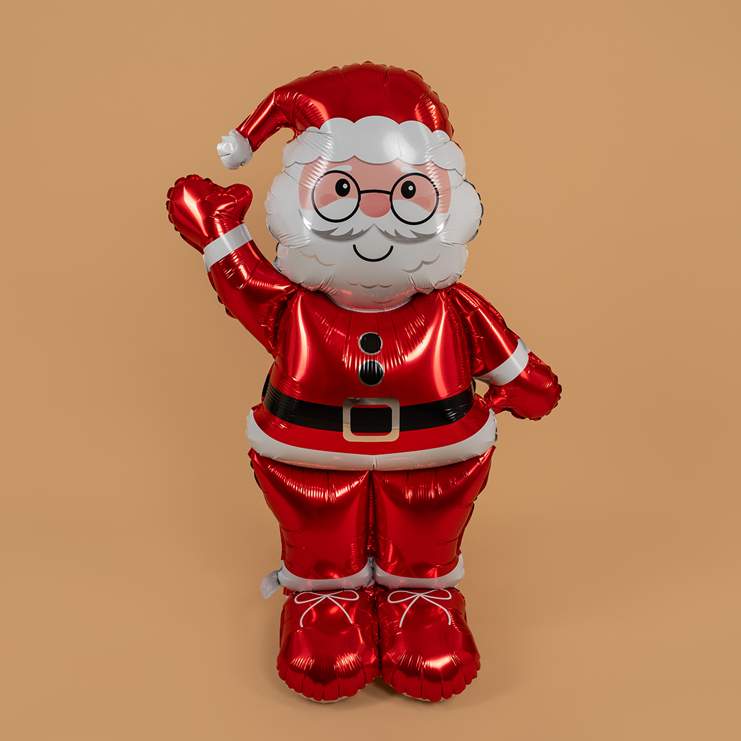 Шар (61''/155 см) Фигура 3D, Дед Мороз, 1 шт. в уп.