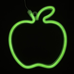 Световая фигура Яблоко, 19,6*20,8 см. Зеленый, 1 шт.