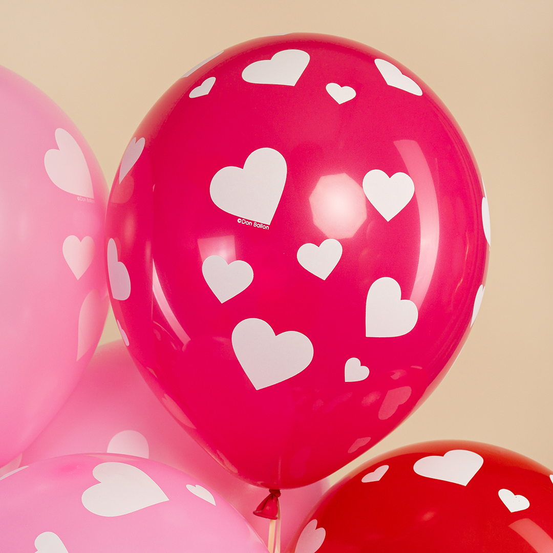 Шар (12''/30 см) Сердечки, Ассорти, пастель, 5 ст, 25 шт.