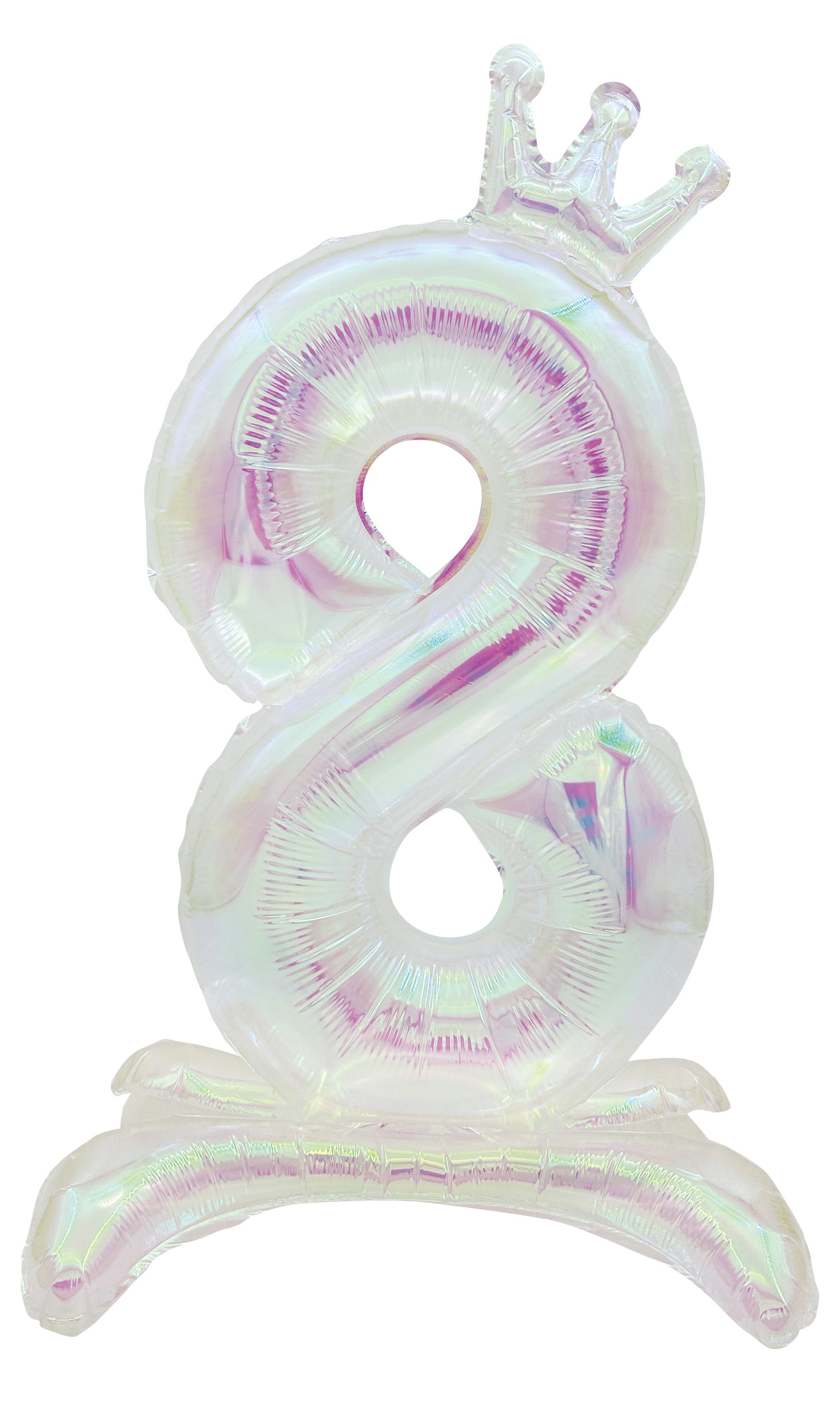 Шар (32''/81 см) Цифра на подставке, 8 Корона, Хамелеон, Хамелеон, 1 шт. в уп.