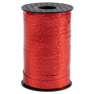 Лента полипропиленовая (0,5 см*250 м) Красный, Голография, 1 шт.