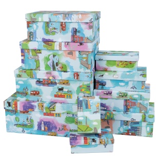 Набор коробок Россия, 33*20*13 см, 10 шт. в упак. 