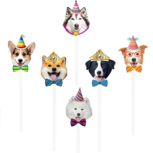 Топперы, Собачки, Ассорти, 14 см, 6 шт.