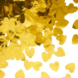 Конфетти фольга Сердце, Золото, Металлик, 2,5 см, 50 г.