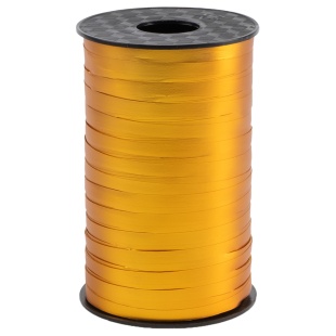 Лента полипропиленовая (0,5 см*250 м) Яркое золото, Матовый металл, 1 шт.
