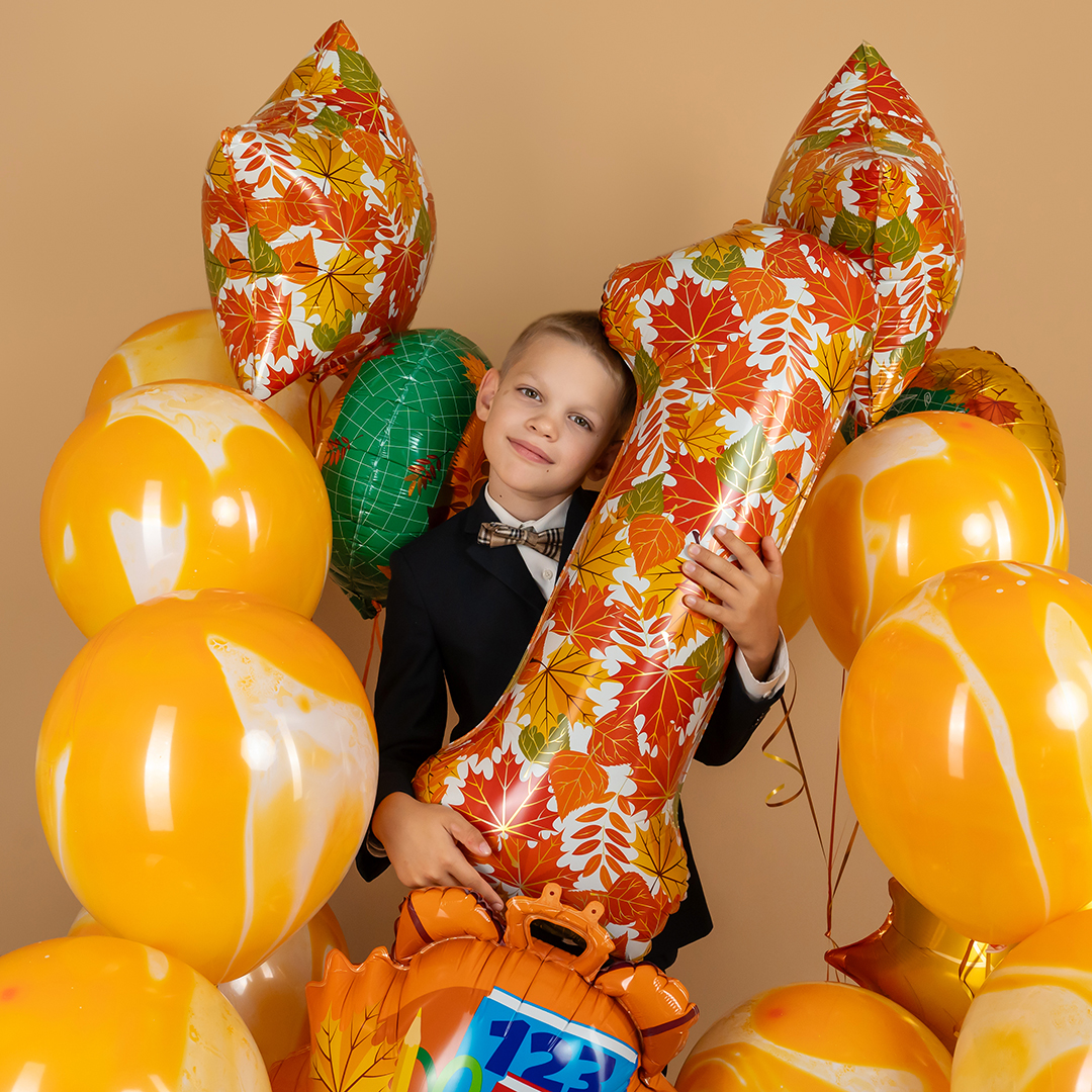 Шар Мрамор (12''/30 см) Желтый, агат, 50 шт.
