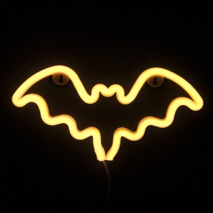 Световая фигура Летучая мышь, 16*30 см. Теплый белый, 1 шт.