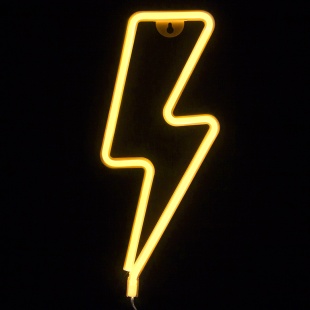 Световая фигура Молния, 13*34 см. Теплый белый, 1 шт.