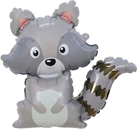Шар (33''/84 см) Фигура, Енот, 1 шт. Шар (33''/84 см) Фигура, Енот, 1 шт.