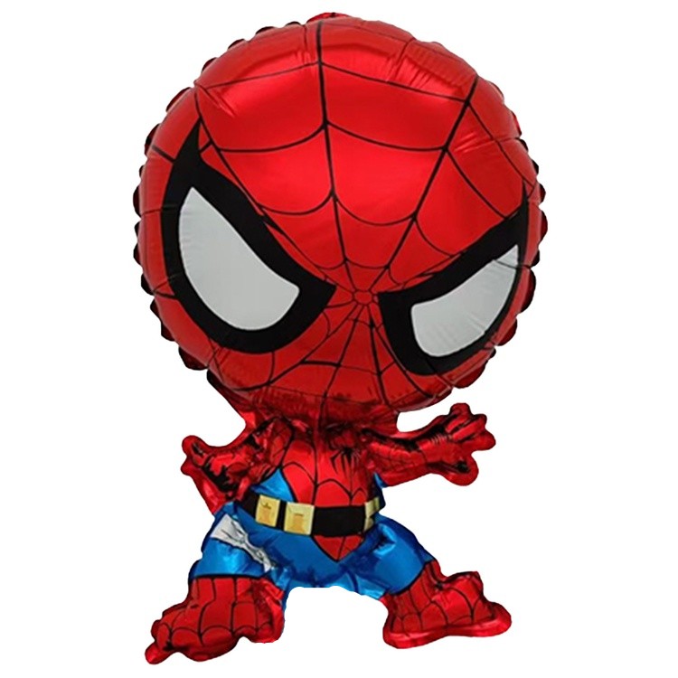 Шар с клапаном (15''/38 см) Мини-фигура, Человек Паук в прыжке, 5 шт. в уп. (цв.этик.)