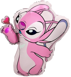Шар (26''/66 см) Фигура, Любимый монстрик с сердечком, Розовый, 1 шт. в уп.