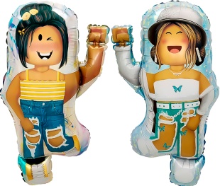 Шар (29''/74 см) Фигура, Блоки, Девочки Герои, 1 шт.