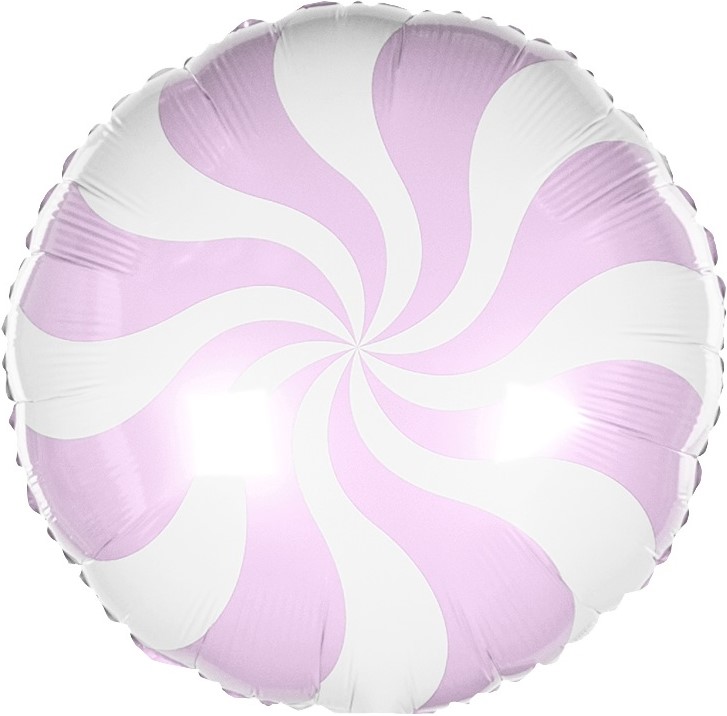 Шар (18''/46 см) Круг, Леденец, Розовый, Макарунс, 1 шт.