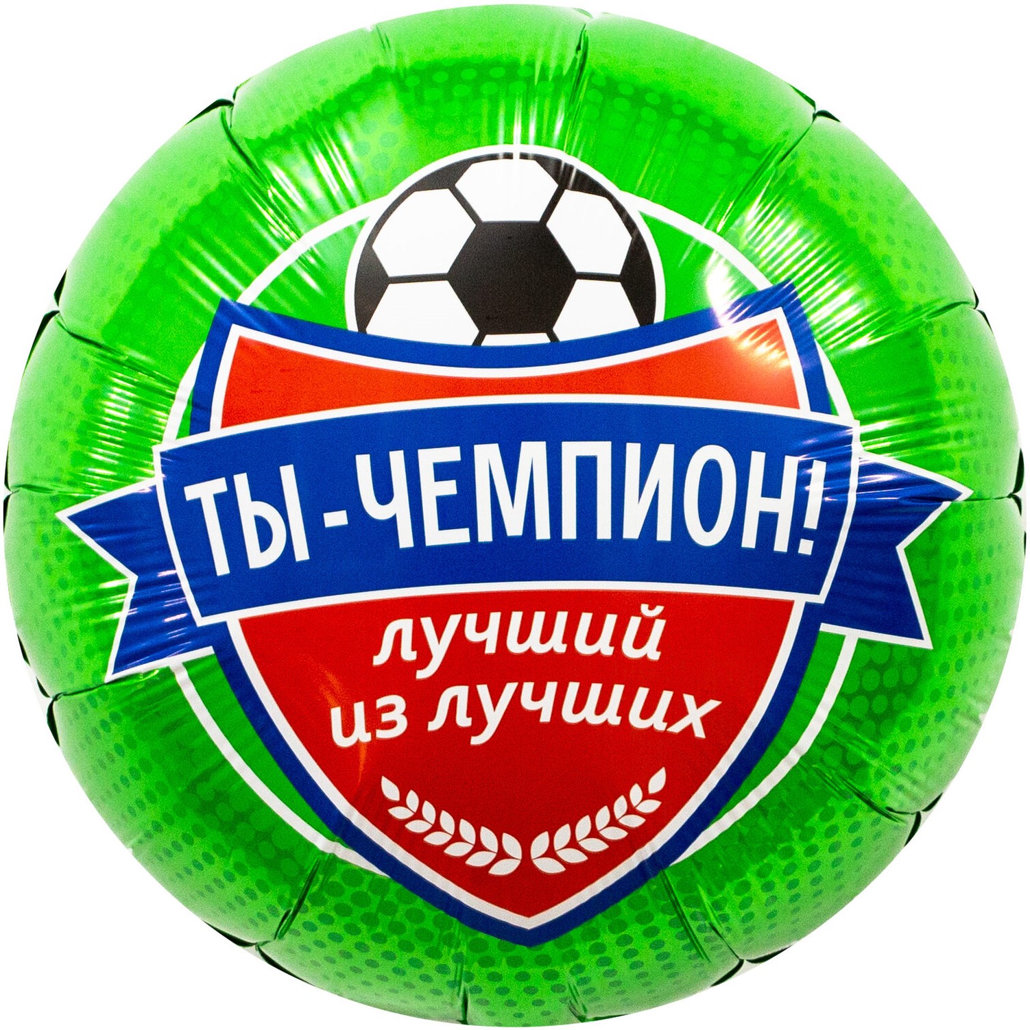 Шар (18''/46 см) Круг, Футбол, Ты Чемпион!, 1 шт.