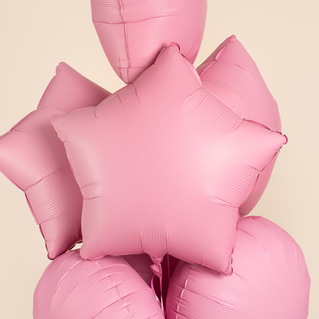 Шар (18''/46 см) Звезда, Розовая Сакура, Матовый, 1 шт.