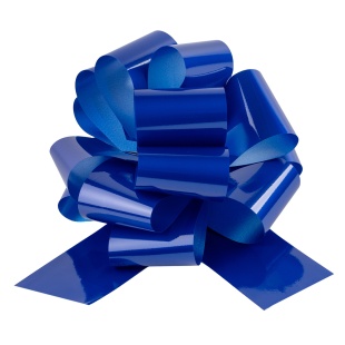 Бант Шар, Синий, Лаковый, 21 см, 1 шт. в упак. 