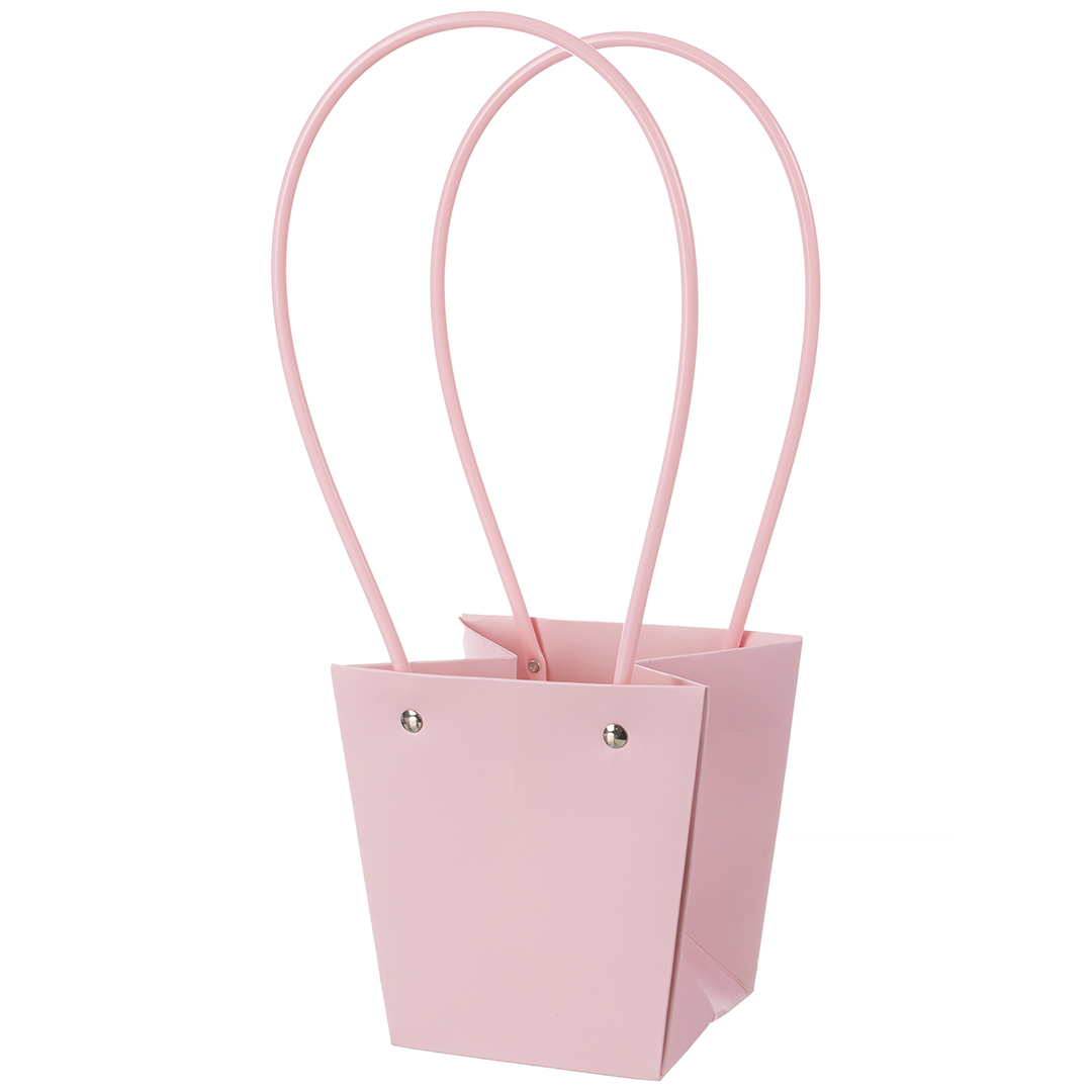 Пакет для цветов, Мастхэв, Нежная пастель, Светло-розовый, 13*9,5*9,5 см, 1 шт.