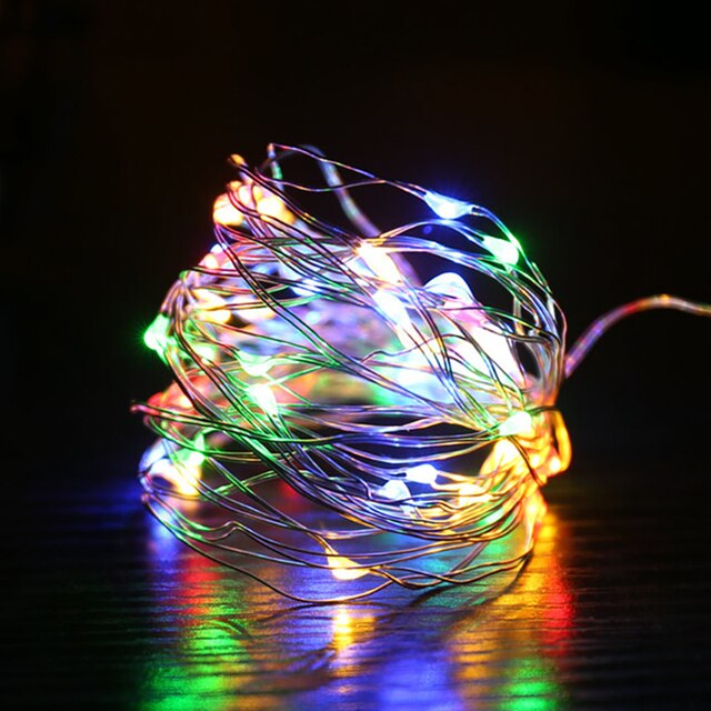 Светодиодная гирлянда, Роса 50 Led, IP14, 5 м. Разноцветный, 1 шт.