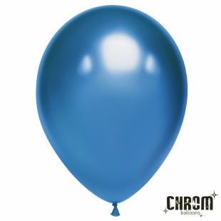 Шар (12''/30 см) Синий, хром, 50 шт.