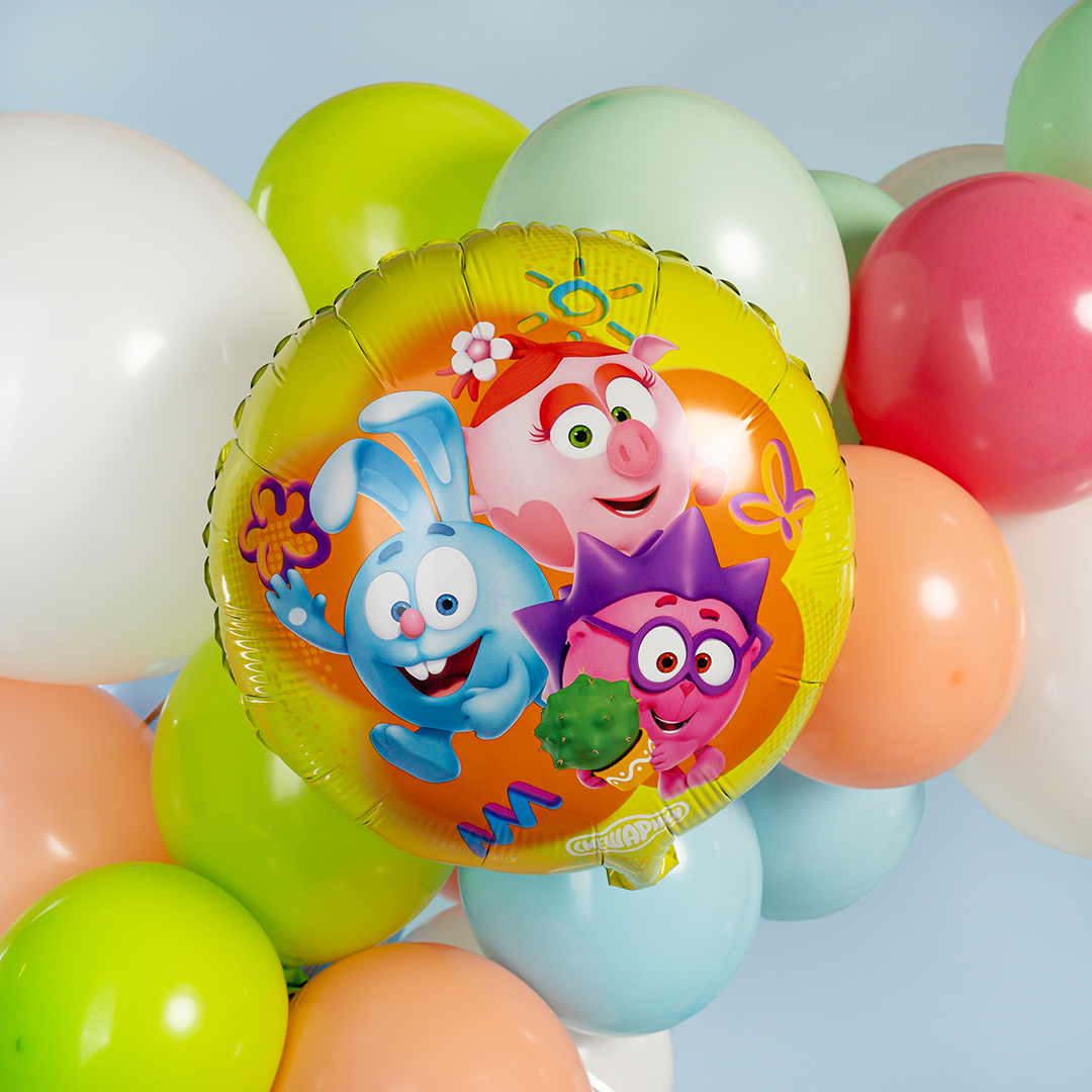 Шар (18''/46 см) Круг, Смешарики, 1 шт. в уп.