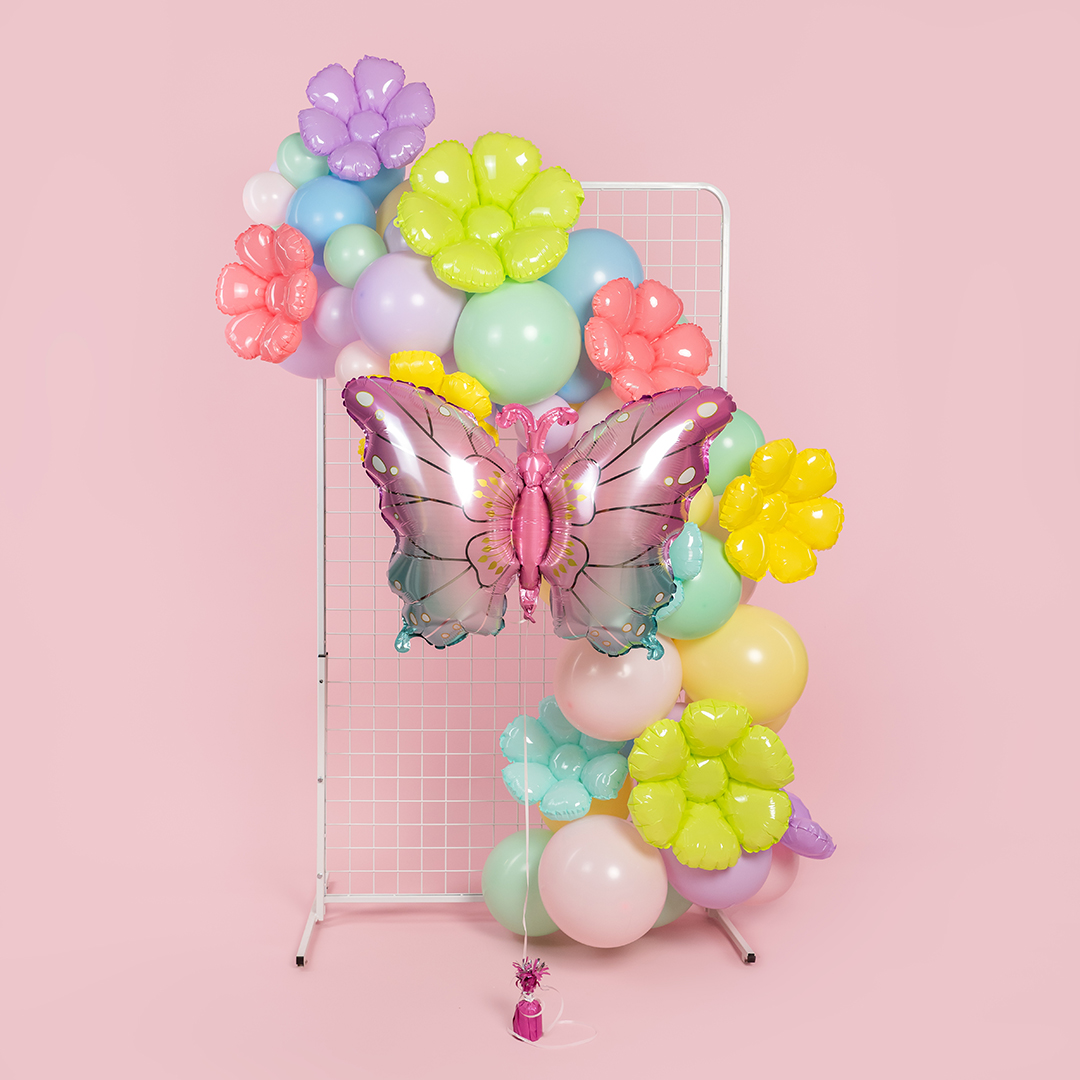 Шар (32''/81 см) Фигура, Нежная бабочка, Розовый, Градиент, 1 шт.