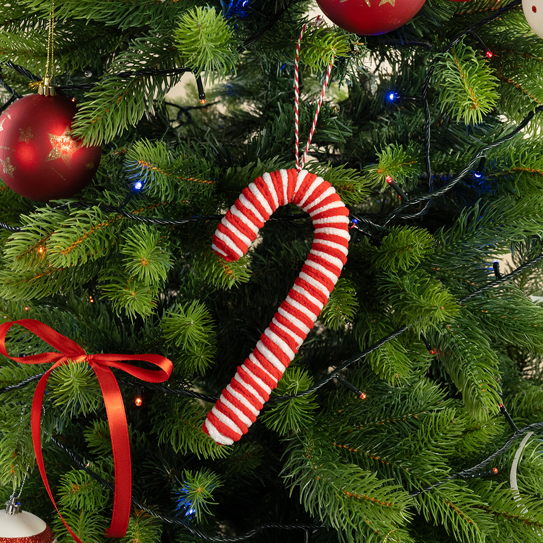 Декоративное украшение, Леденец трость, Красный/Белый, 9*19 см, 1 шт. в упак.  Декоративное украшение, Леденец трость, Красный/Белый, 9*19 см, 1 шт. в упак.