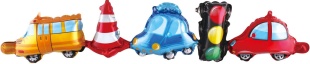 Шар Гирлянда (41''/104 см) Фигура, Машинки, 2 шт. в уп.