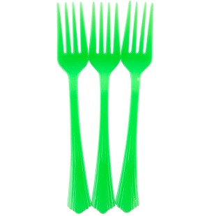 Вилки, Премиум, Зеленый, 17 см, 10 шт. в упак. 
