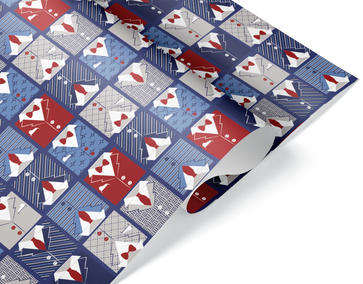 Упаковочная бумага 80гр (0,7*1 м) Мужской стиль, 10 шт.