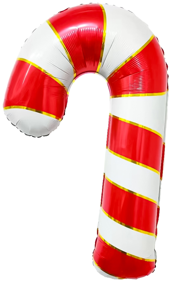 Шар (42''/107 см) Фигура, Леденец трость, Красный, 1 шт.