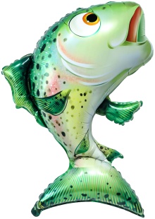 Шар (35''/89 см) Фигура, Рыба Лосось, 1 шт. в уп.