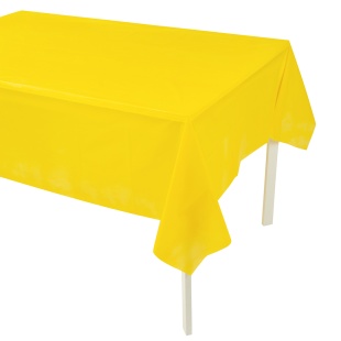Скатерть одноразовая, Мастхэв, Желтый, 137*274 см, 1 шт.