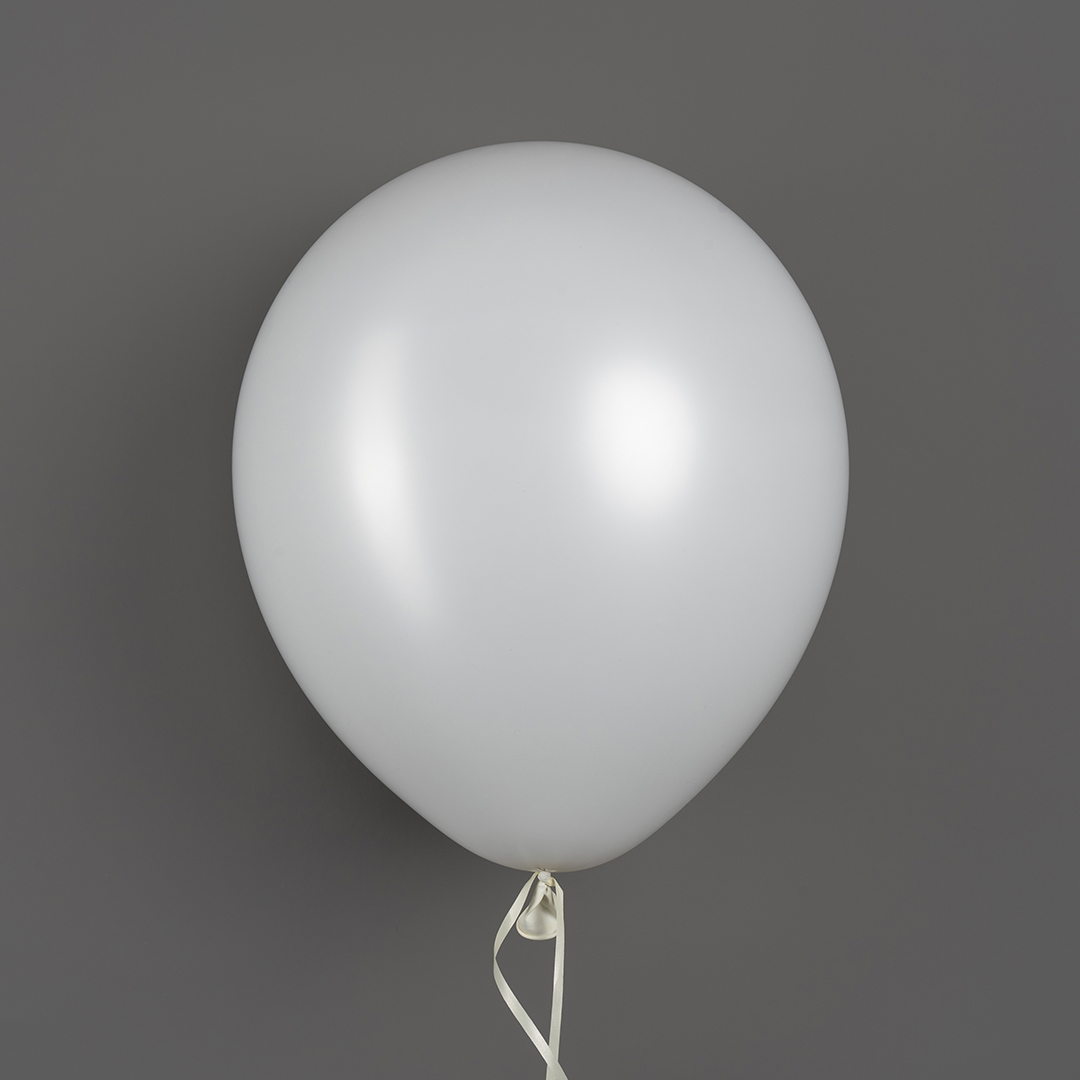Шар (12''/30 см), Белый, лайт, пастель, 100 шт.