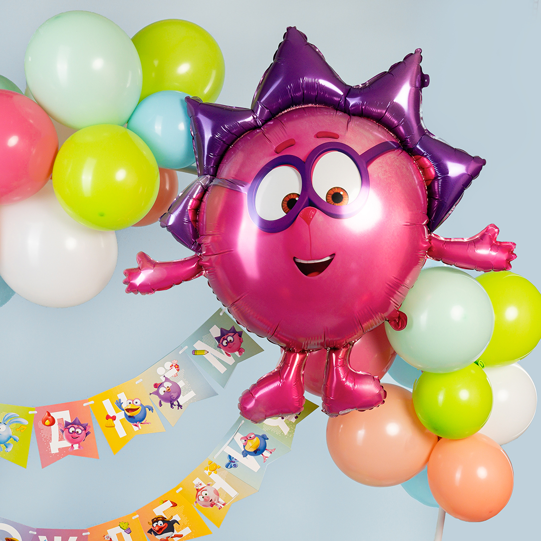 Шар (38''/97 см) Фигура, Смешарики, Ежик, 1 шт. в уп.