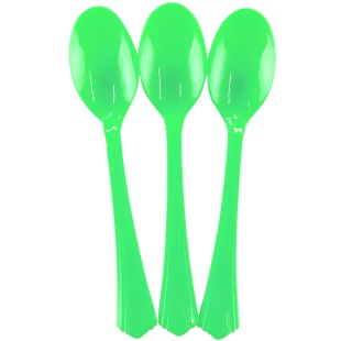 Ложки, Премиум, Зеленый, 16 см, 10 шт. в упак. 