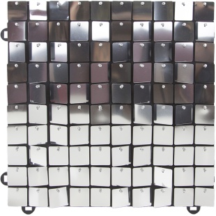 Декоративная панель Пайетки, 30*30 см. Серебро, Металлик, 1 шт.