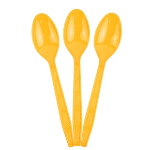 Ложки, Желтый, 15 см, 10 шт. в упак. 