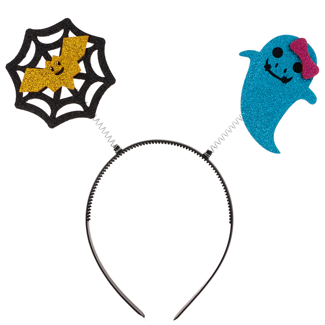 Ободок, Паутинка и привидение, Черный/Голубой, 1 шт. 