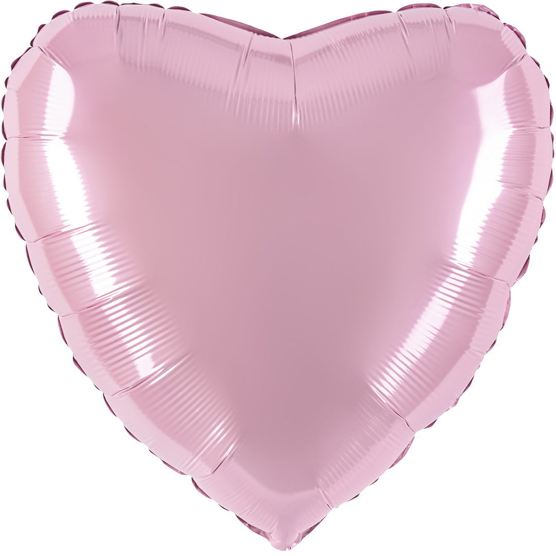 Шар (22''/56 см) Сердце, Розовый, Пастель, 1 шт. в уп.