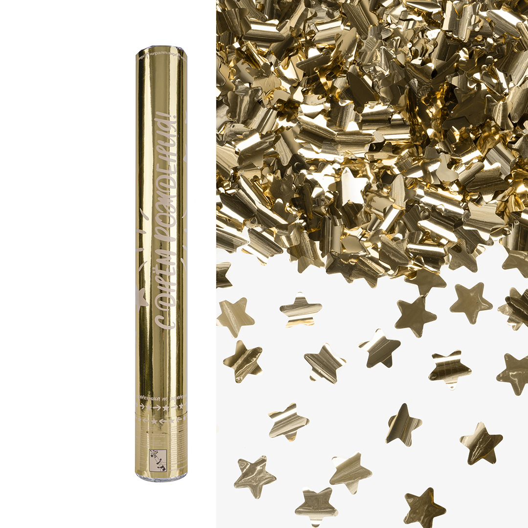 Набор хлопушек, С Днем Рождения!, Белое золото, Металлик, 2 шт.