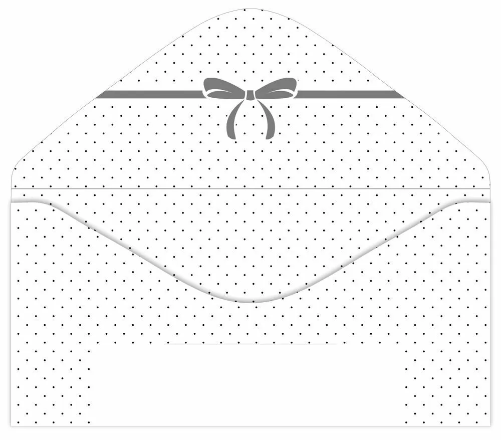 Конверт для денег, Красный бант (горошек), 10 шт.