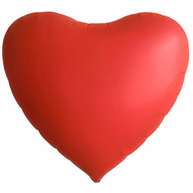 Шар (63''/160 см) Сердце, Красный, Сатин, 1 шт. в уп.