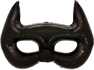 Шар (42''/107 см) Фигура, Маска, Черный, 1 шт.