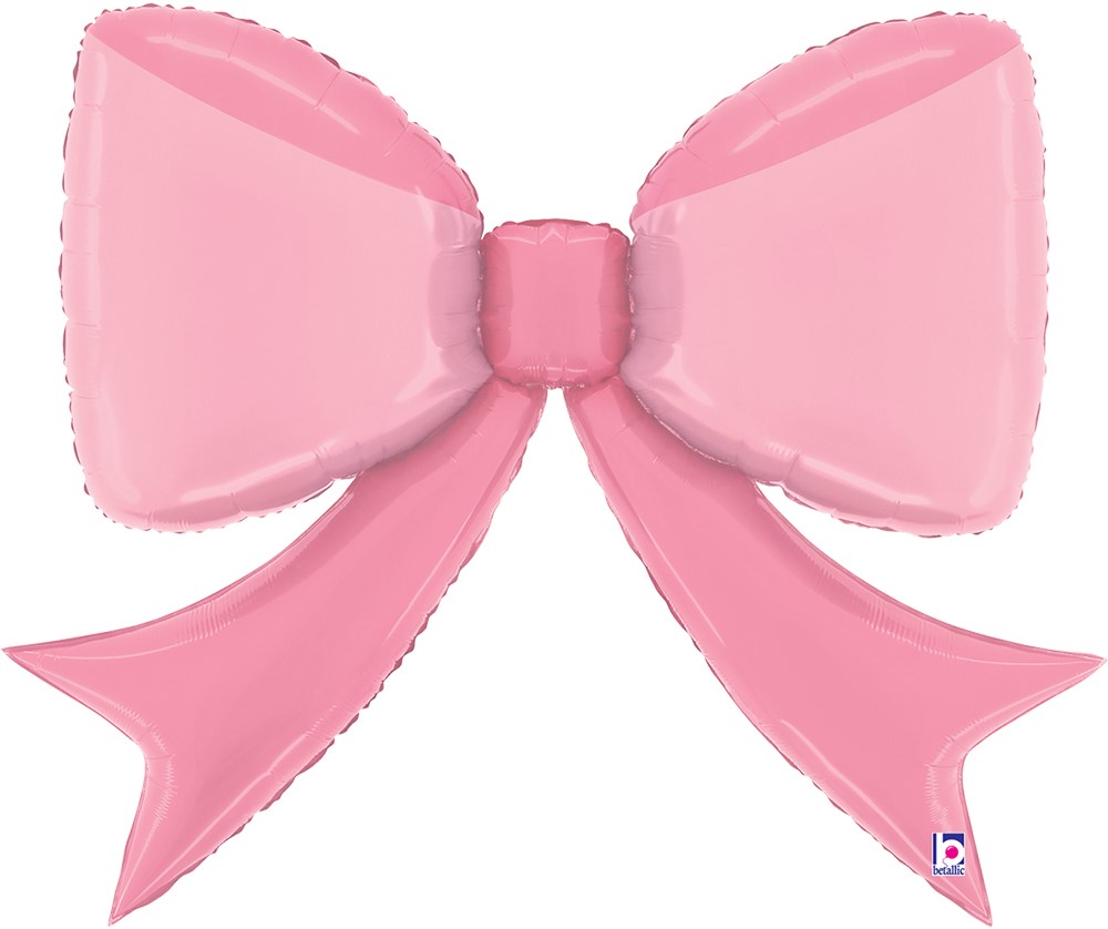 Шар (41''/104 см) Фигура, Бант, Розовый, 1 шт. в уп.